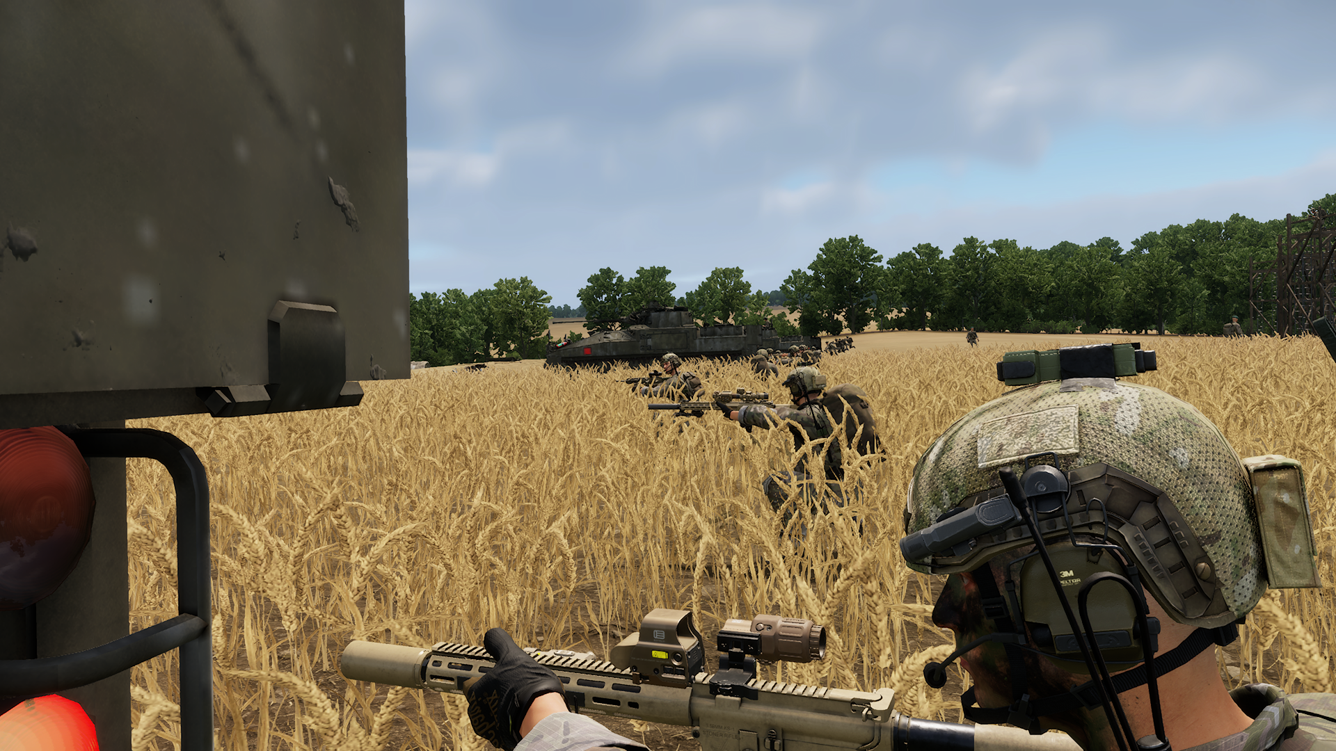 3CDO Arma Reforger Milsim UK Operation – Troops practice vehicle dismount drills ahead of their deployment to the frontlines of Ukraine.