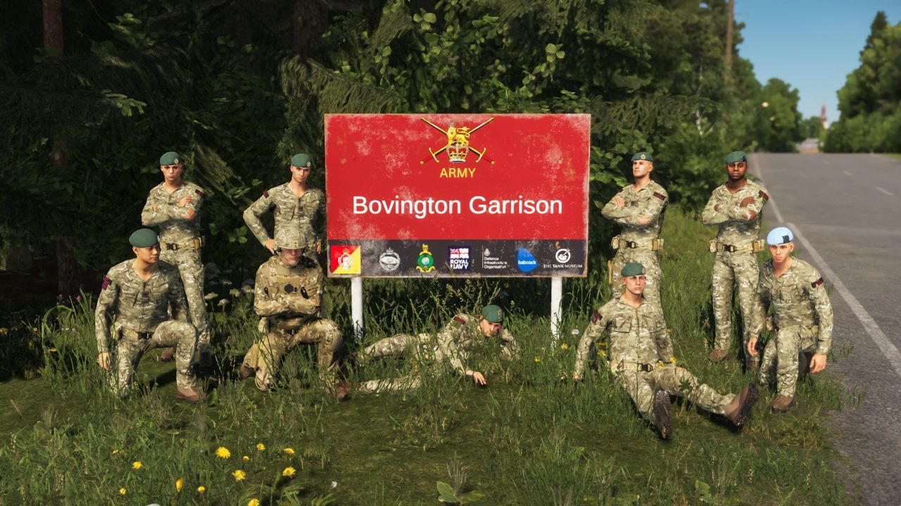 3CDO Arma Reforger Milsim UK Operation – Royal Marines, Army, and RAF Commandos arrive at Bovington Garrison to conduct their Logi 1 training. These dedicated troops continue to commit to their personal development, honing essential logistics, coordination, and battlefield support skills within a realistic Arma Reforger milsim environment.